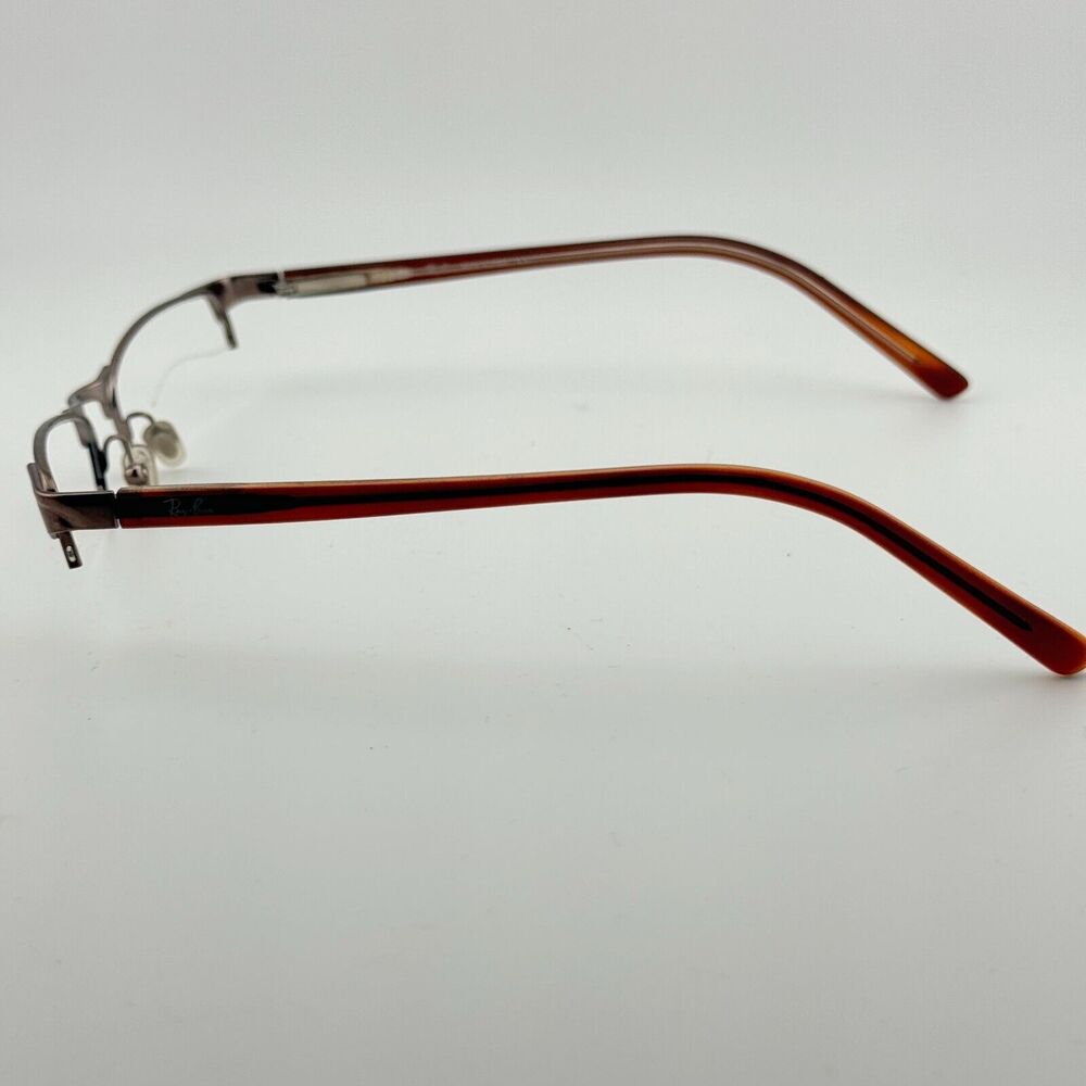 Ray-Ban RB6066 2531 Eyeglasses Frames Brown Rectangular Half Rim 50-17 135 13105 - Picture 3 of 8